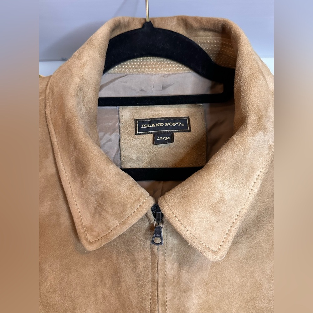 Island Soft Suede Jacket - Perfect Vintage- Jacket.  Size L - Picture 12 of 16